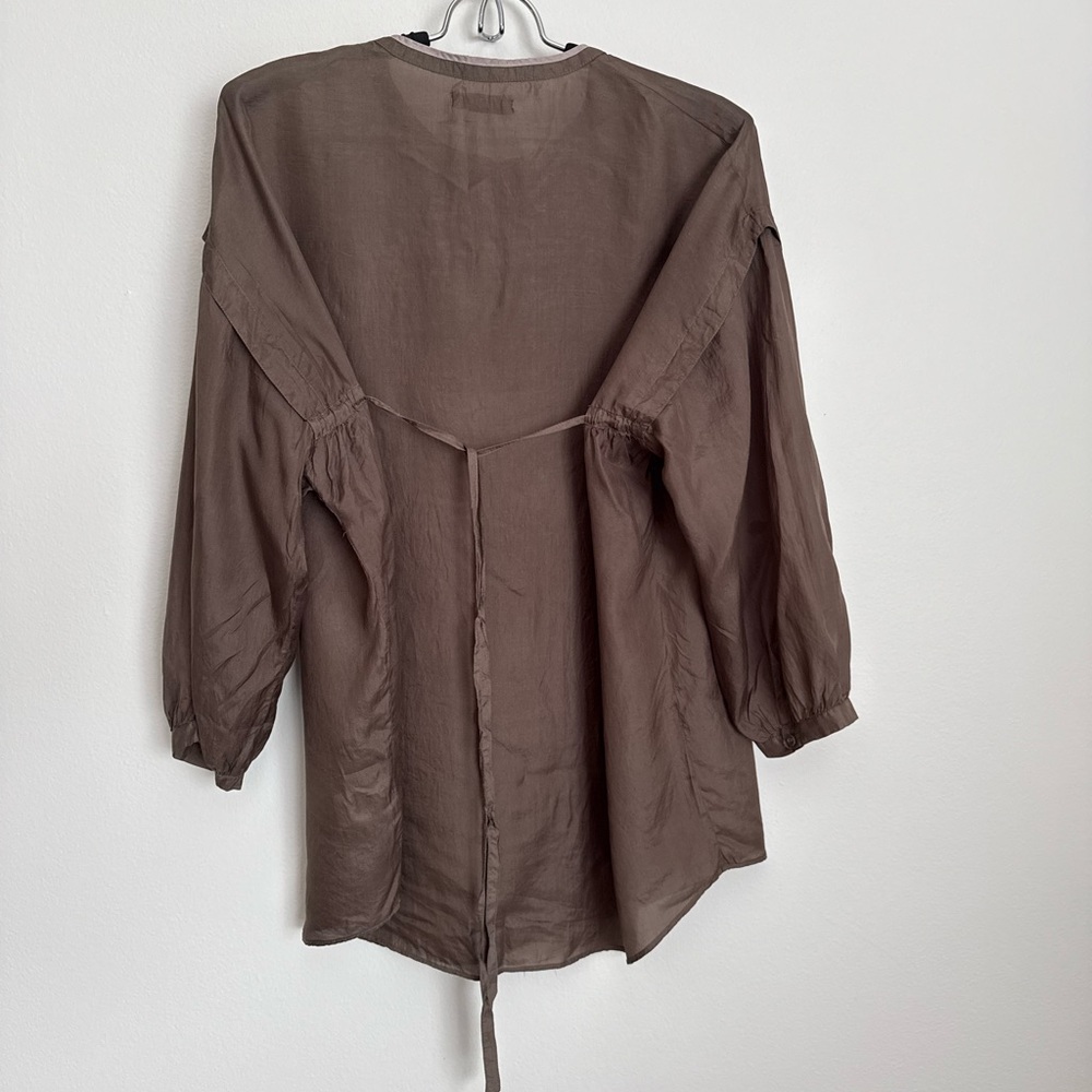 100% silk DAY Birger et Mikkelsen Embroidered Boho Blouse, sz.38 US 6 - Picture 2 of 5
